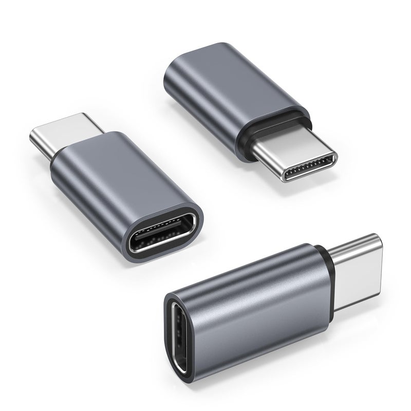 Basesailor USB Type C Extender Adapter 3Pack,100W PD USBC Male to Female Extension Converter,40Gbps USB4 Thunderbolt 4 3 Extended Connector for iPhone 17 16 Pro Max,MacBook,Otterbox Case,Samsung S25 - Image 1